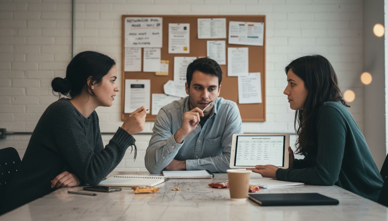 Entrepreneurs discuss mentorship in incubator room