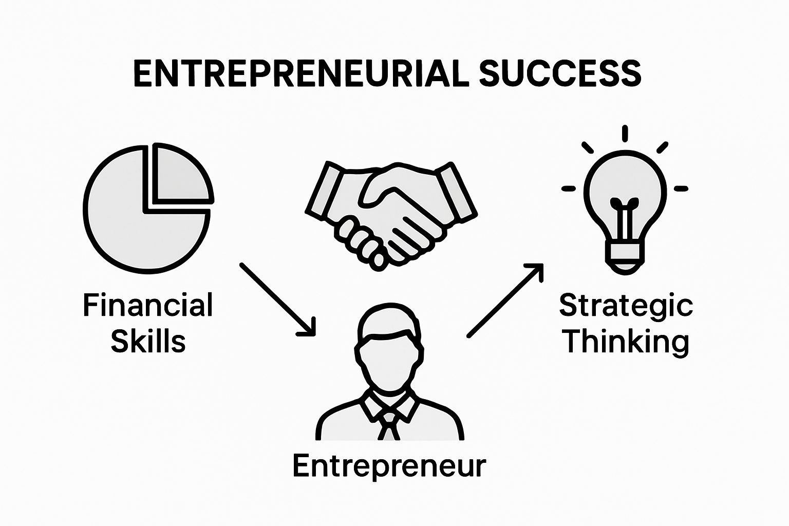 Infographic showing business education core skills