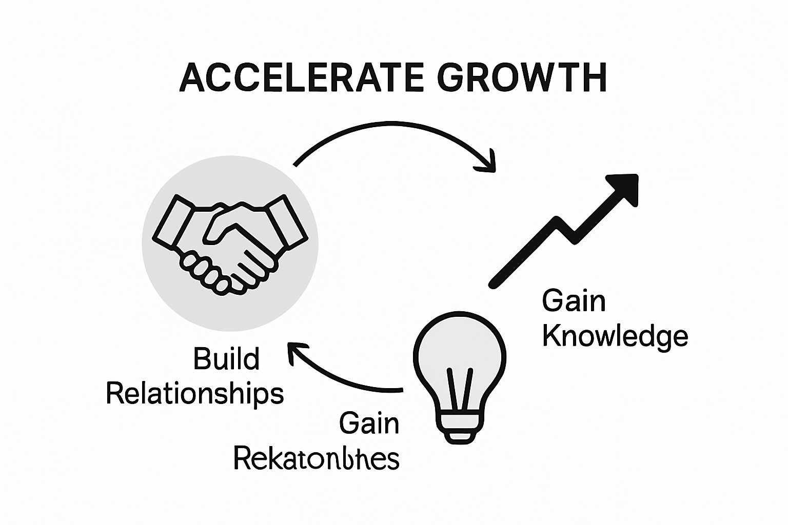 Infographic: networking, learning, growth cycle