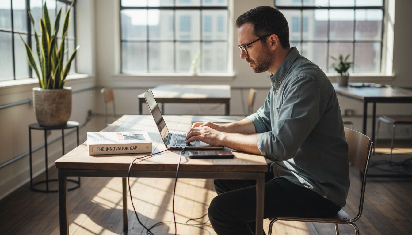 Entrepreneur in scalable business workspace