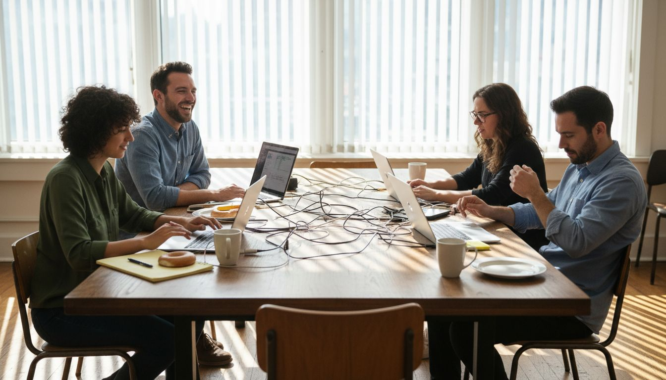 Collaborative business project team at work