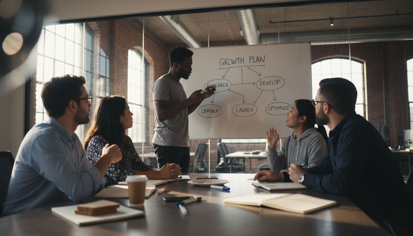 Startup team plans scalable growth steps