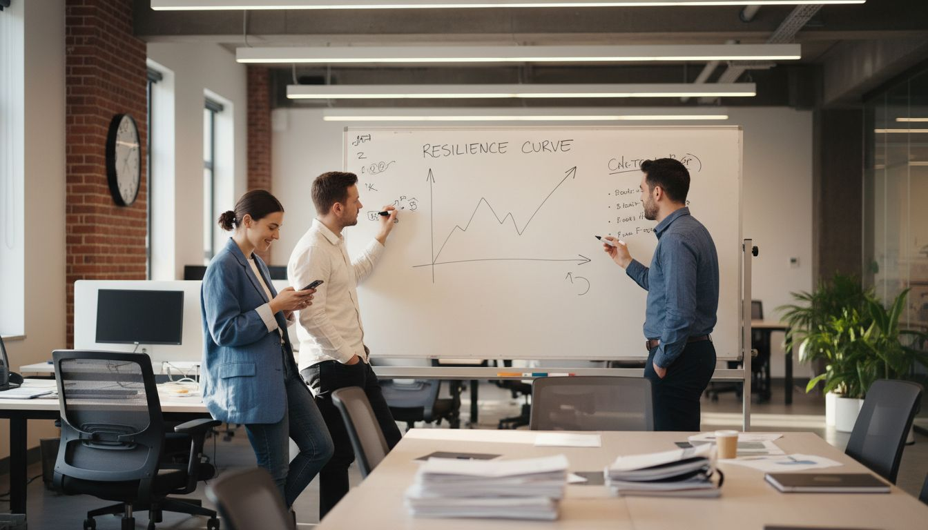 Team discussing growth mindset traits