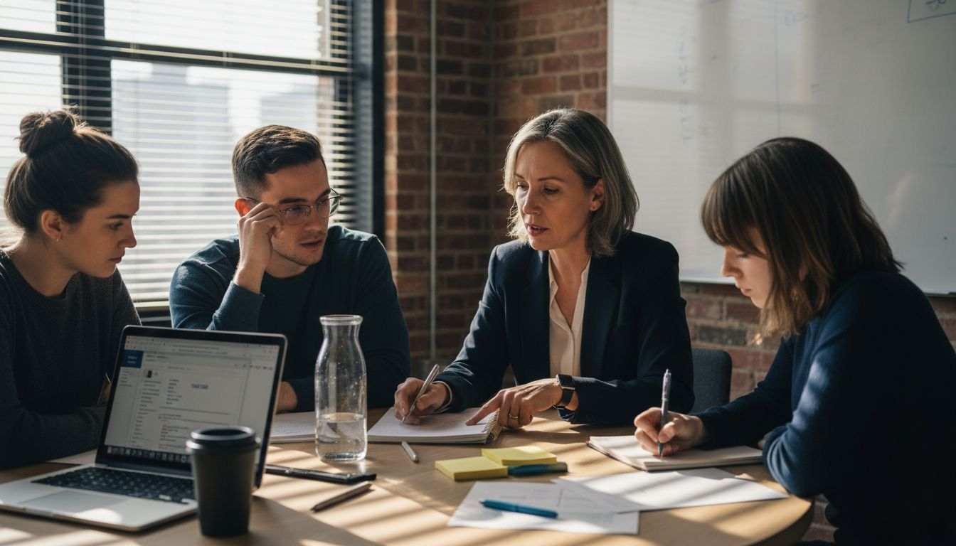 Entrepreneurship mentor guiding bootcamp attendees