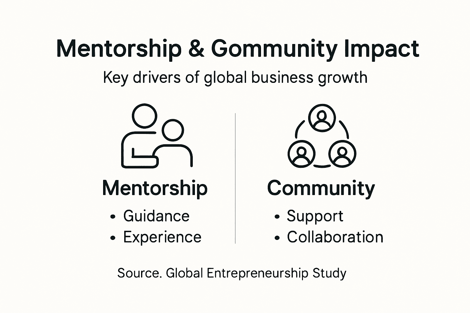 Infographic on mentorship and community impact