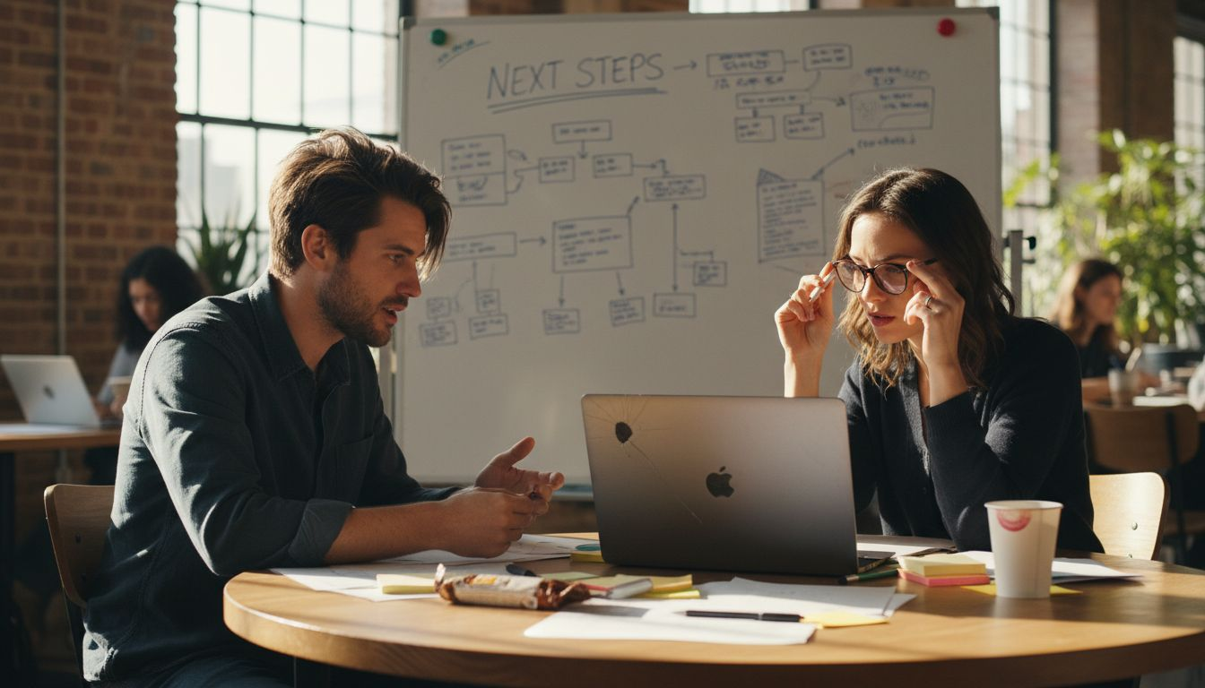 Founders collaborate in coworking space