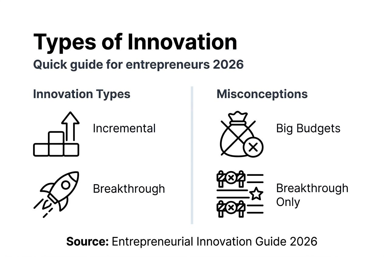 Infographic on innovation types and misconceptions