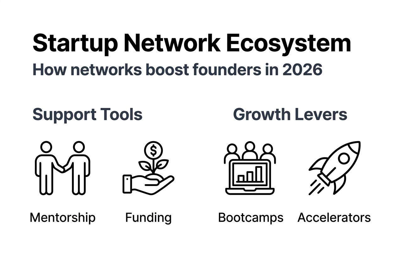 Infographic mapping national entrepreneur network support