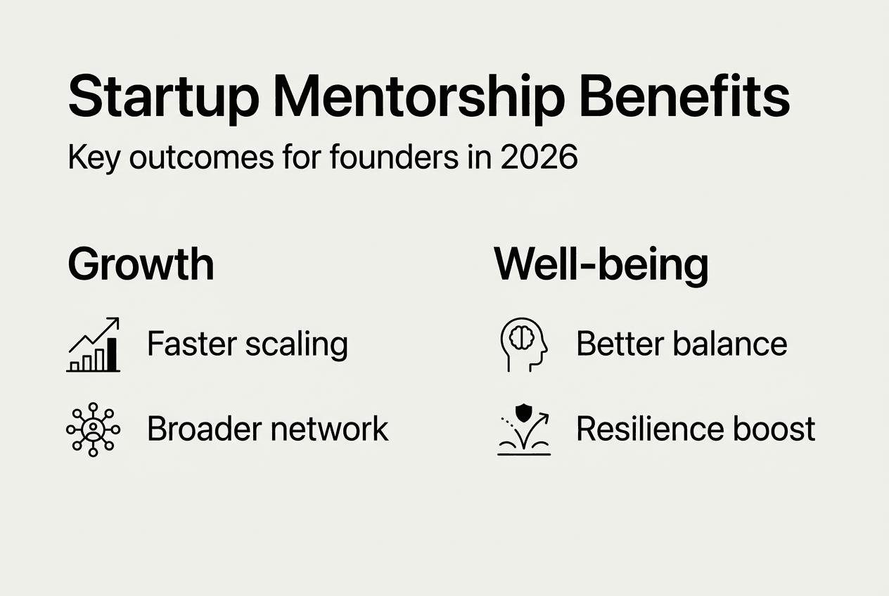 Infographic of mentorship benefits categories