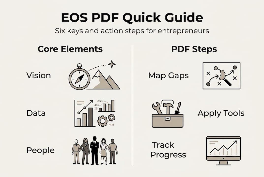 Infographic summarizes EOS components and usage steps