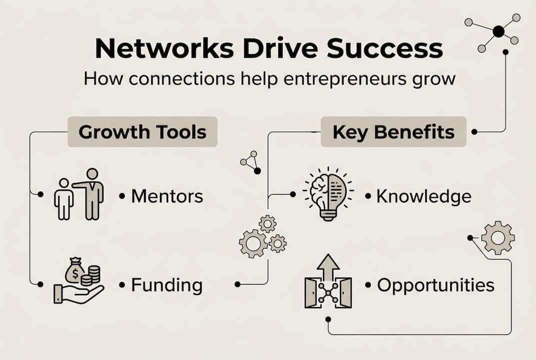 Infographic shows how networks support entrepreneurs