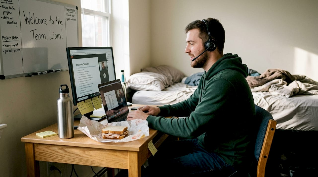 New remote hire onboarding with online buddy