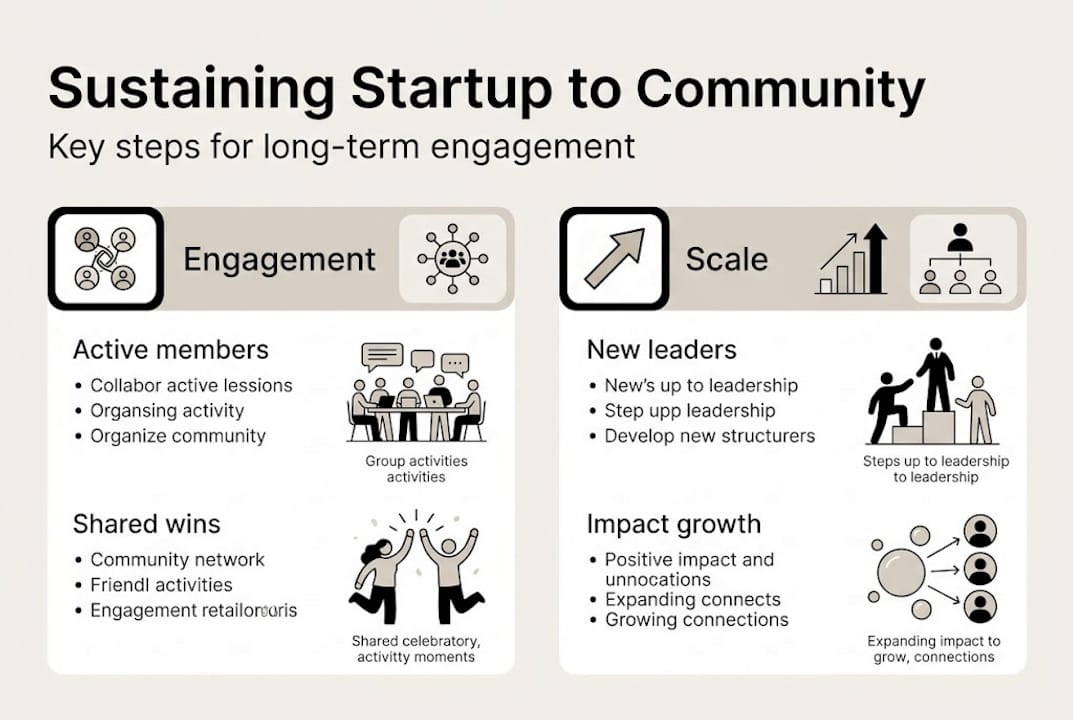 Infographic showing steps for community engagement