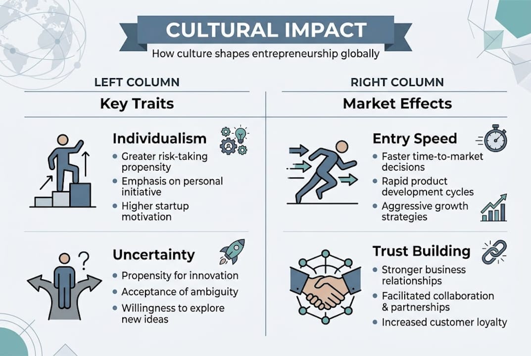 Infographic on cultural impact in entrepreneurship