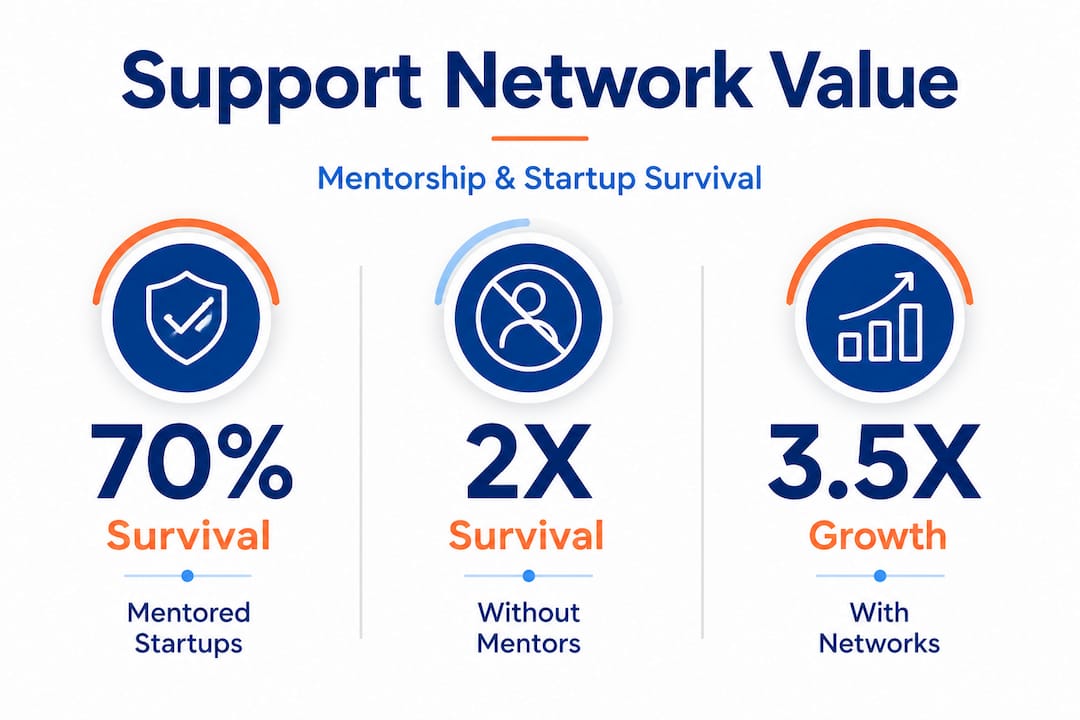Infographic of mentorship survival statistics