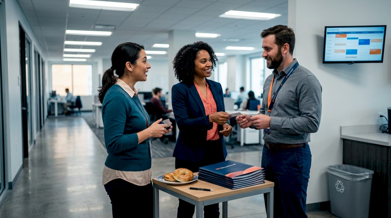 Founders networking during bootcamp session