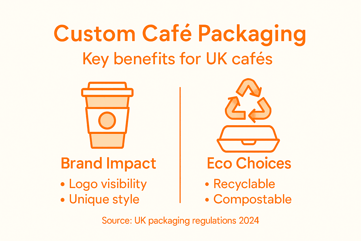 Infographic on UK café packaging advantages