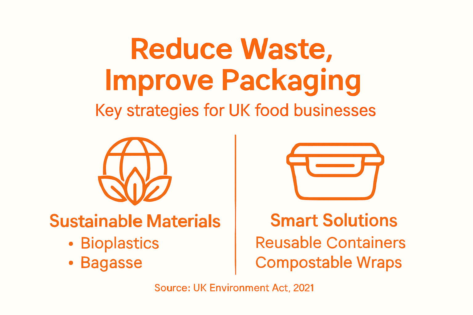 Infographic of UK food packaging strategies
