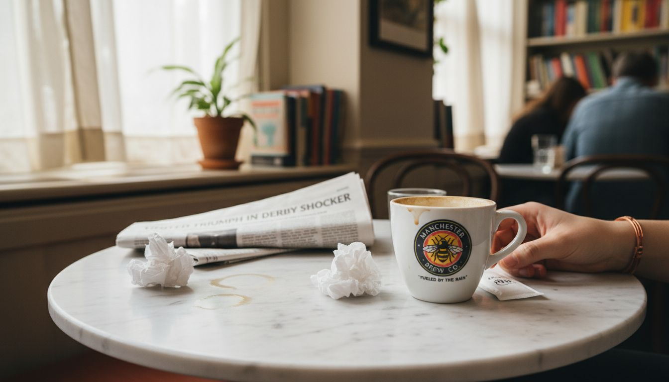 Printed coffee cup showing custom branding
