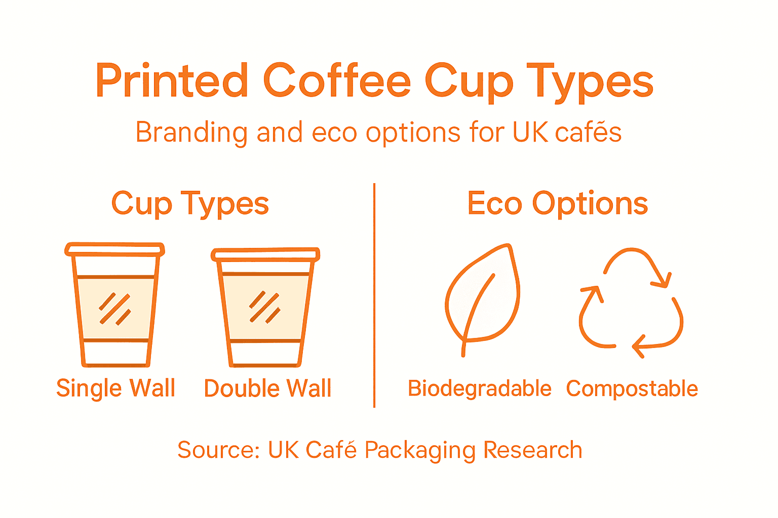 Infographic comparing cup types and eco choices