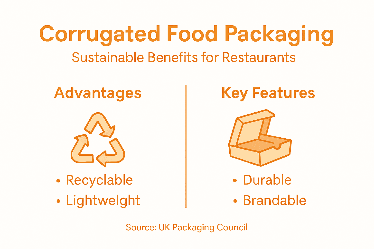 Infographic on corrugated packaging advantages