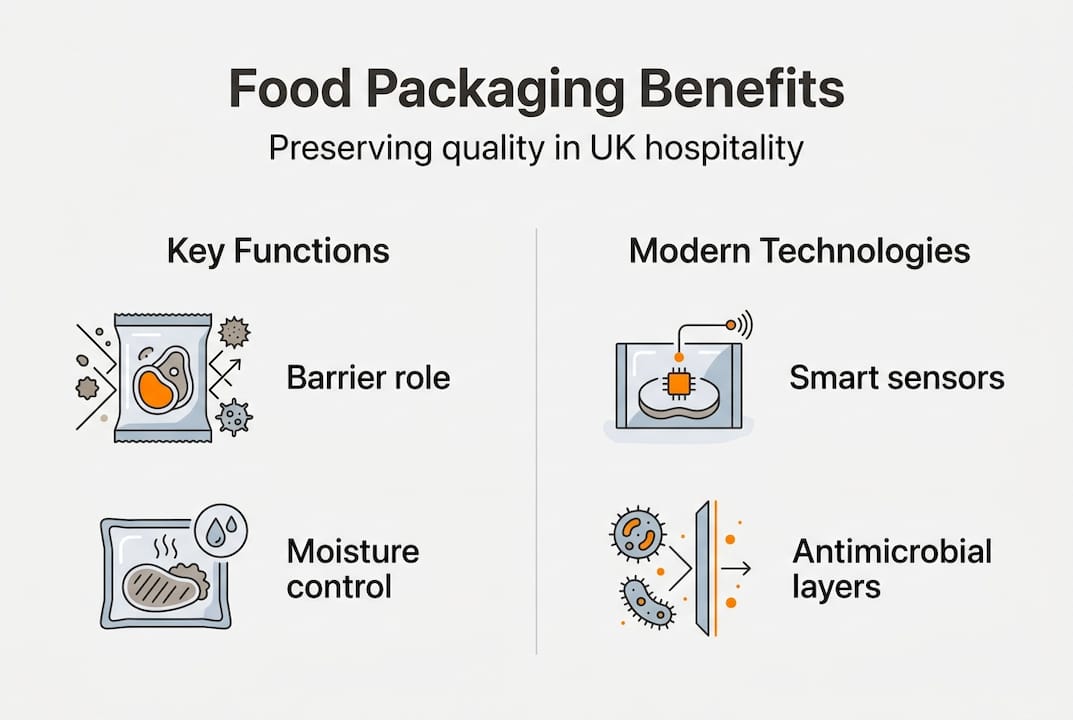 Infographic on packaging benefits and technologies
