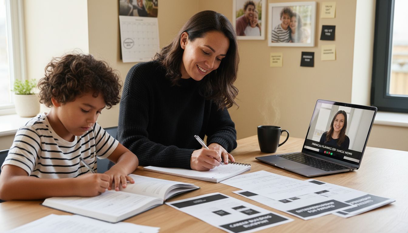 single mom remote learning