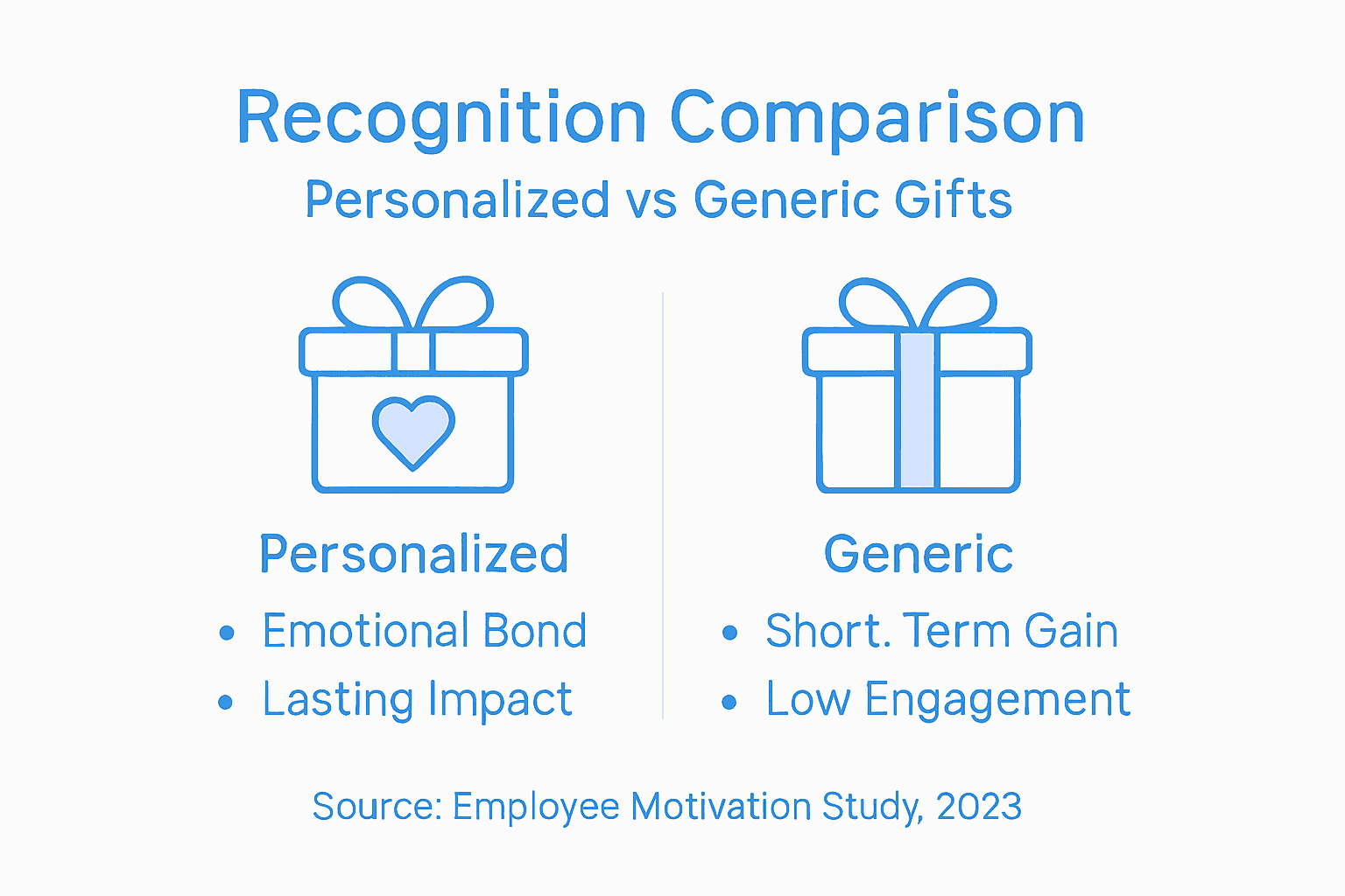 Infographic comparing personalized and generic gifts