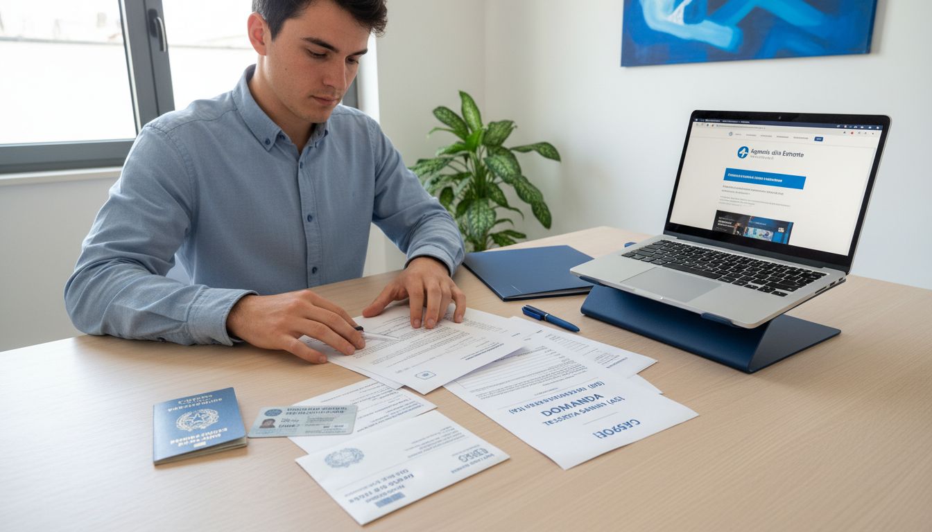 Documents required for Italian Health Card application including passport, residence permit, and Codice Fiscale