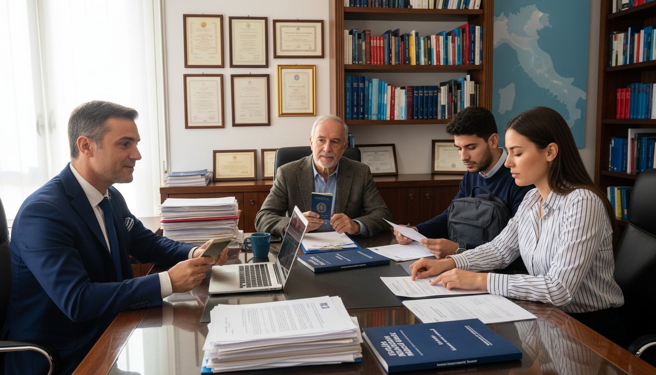 Italian visa and residency permit application process flowchart for international professionals