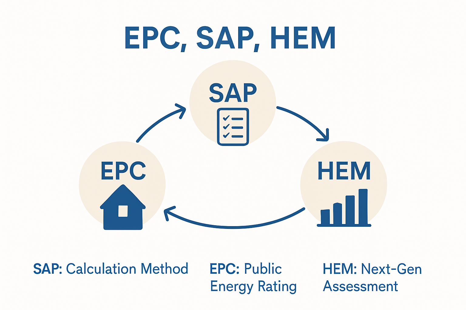 Infographic linking EPC, SAP, and HEM