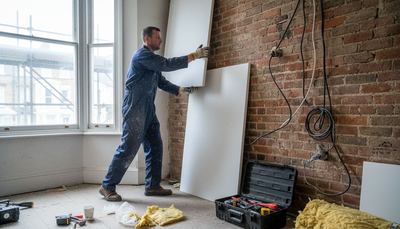 Installing insulation in London Victorian house
