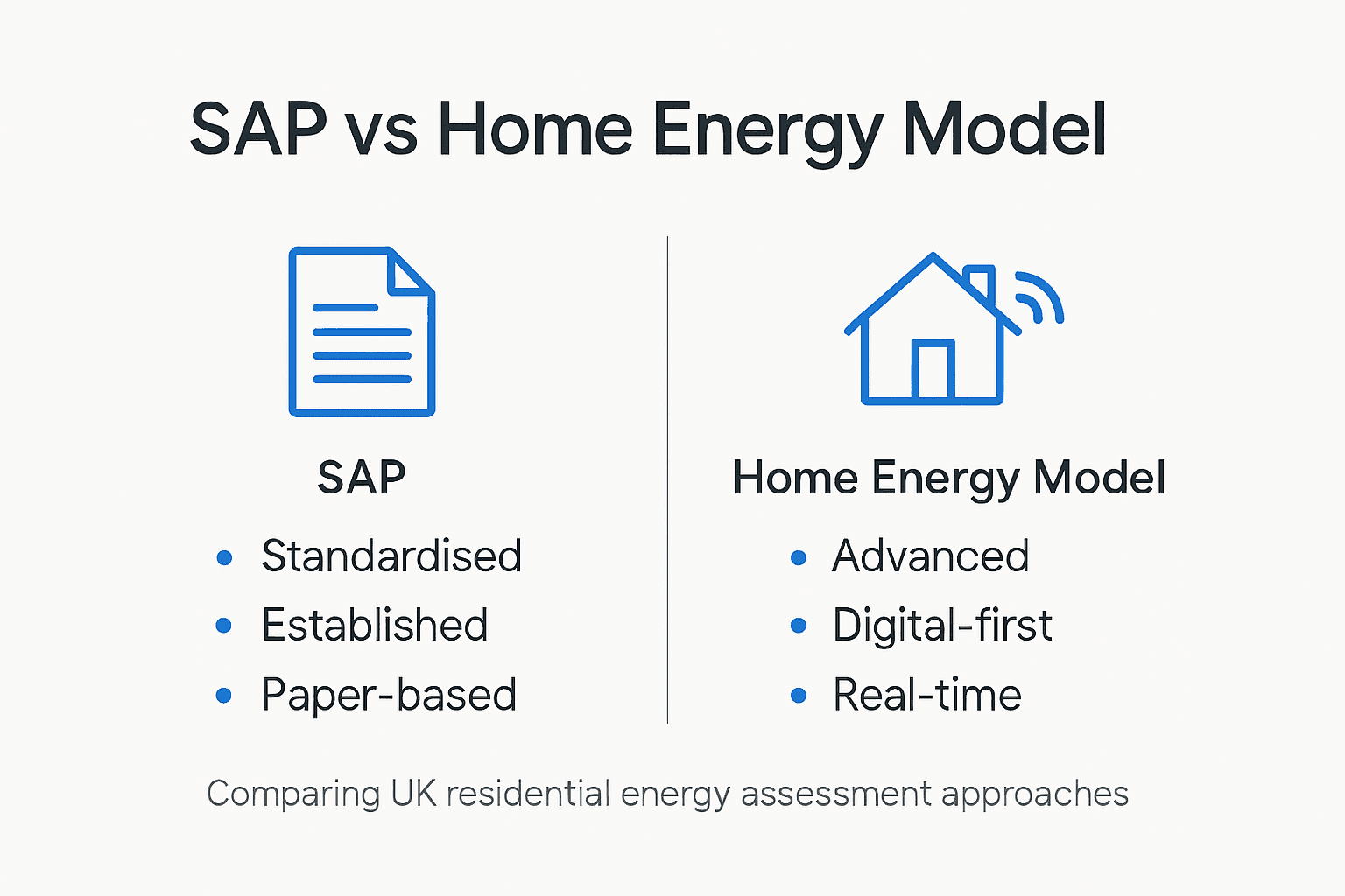 Infographic compares SAP and Home Energy Model