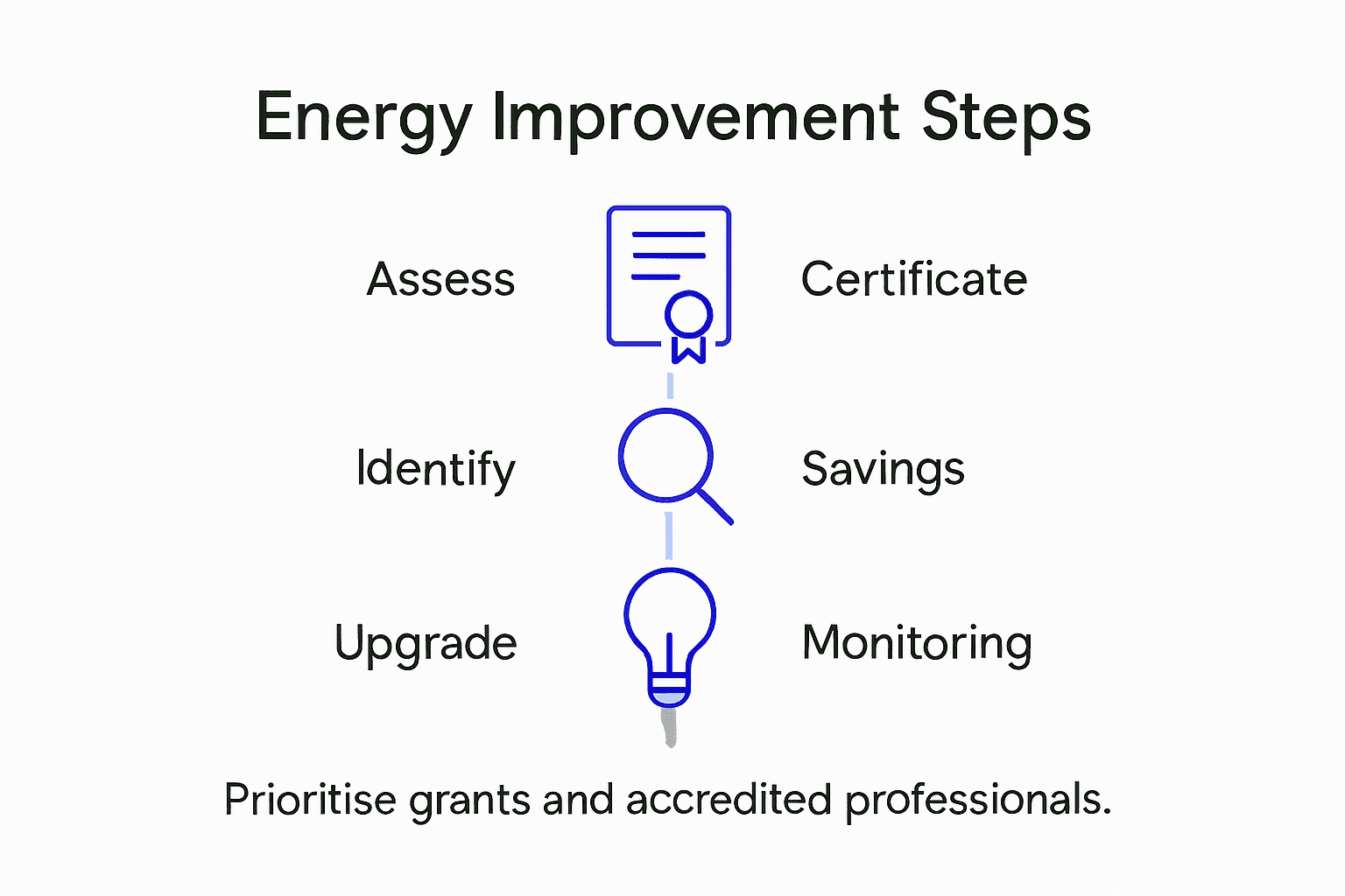 Infographic of London property energy improvement steps