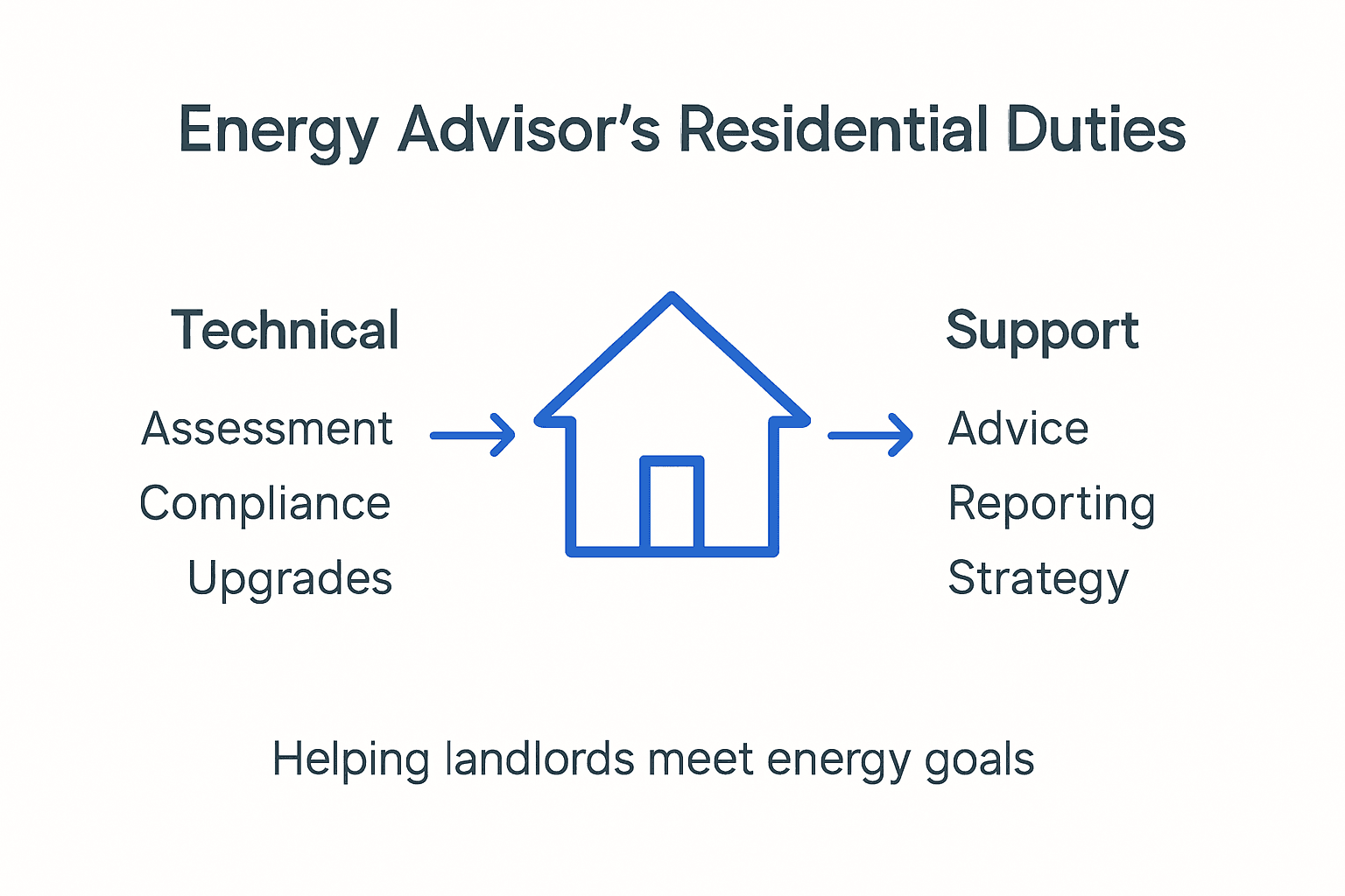 Infographic energy advisor duties and support