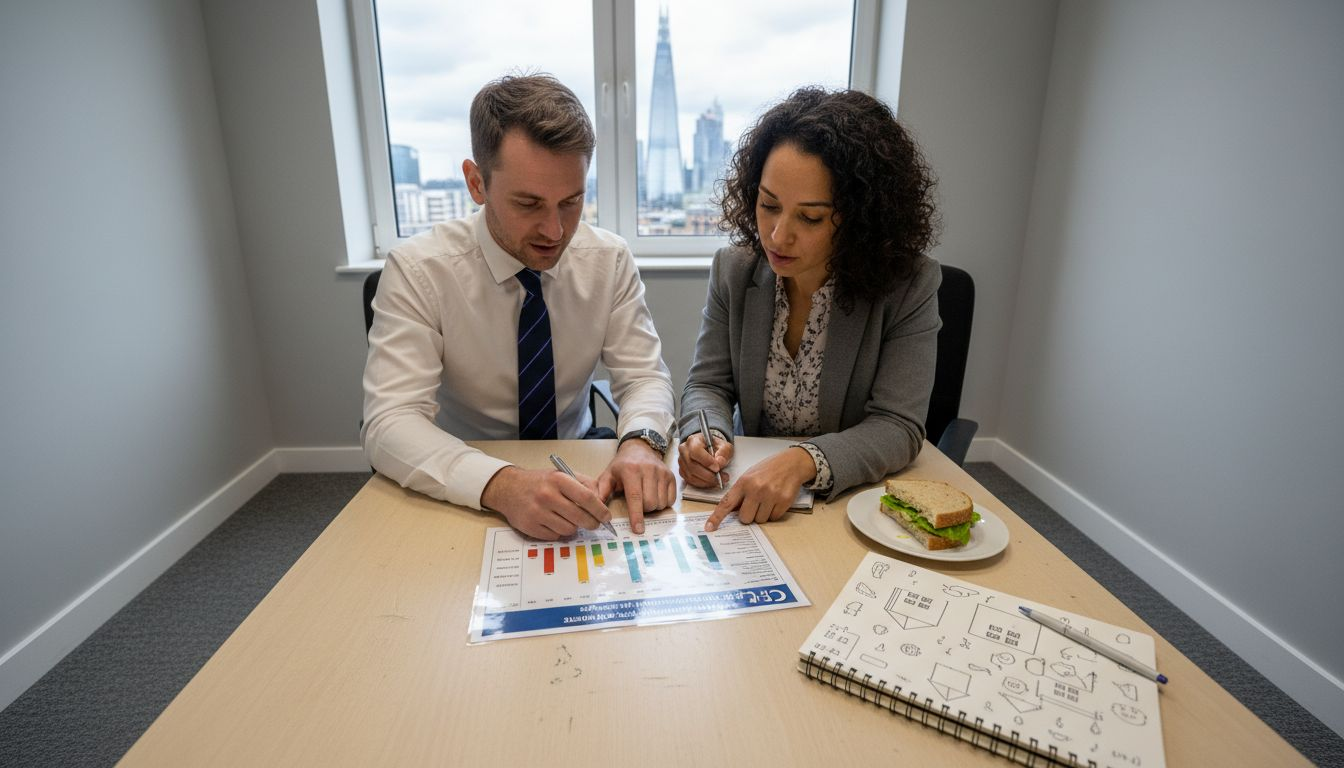 Estate agents discussing EPC rating bands