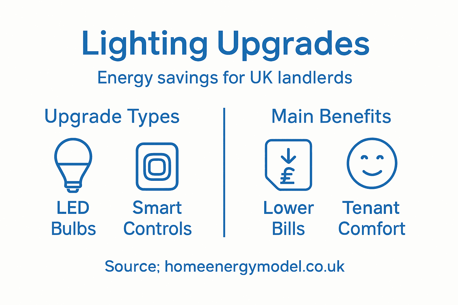 Infographic shows lighting upgrades and benefits