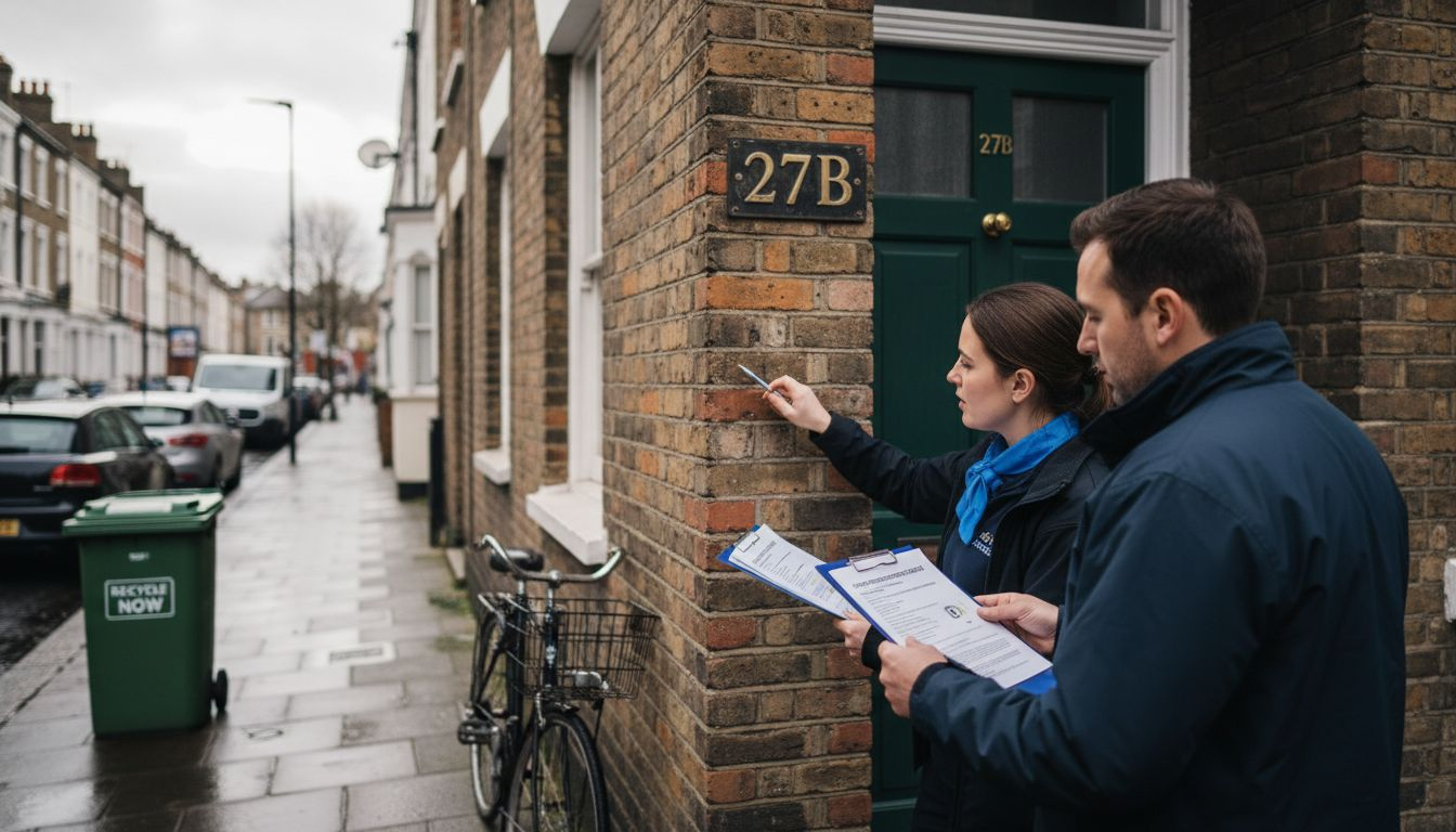 Officers inspecting London property for EPC compliance