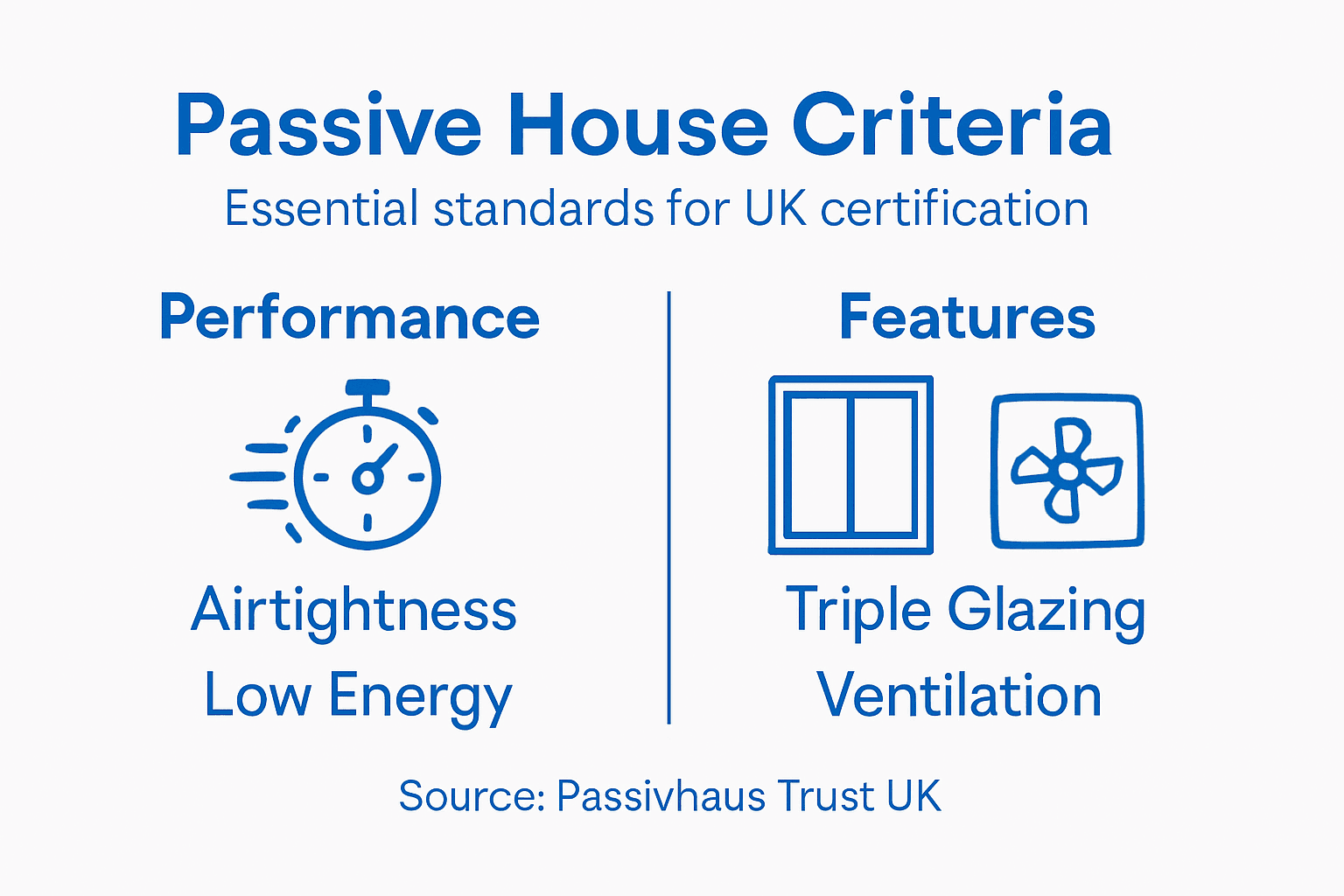 Infographic highlights Passive House UK criteria