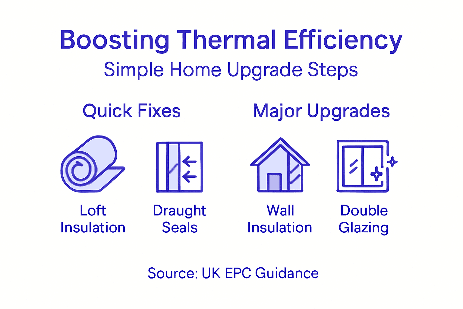 Infographic summarizing thermal efficiency upgrades