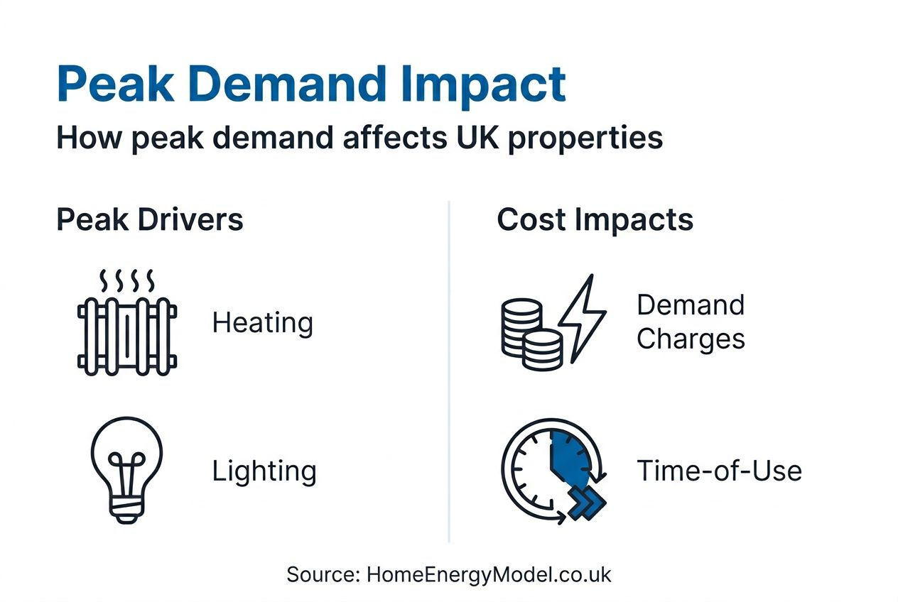 Infographic of peak demand drivers and cost impacts