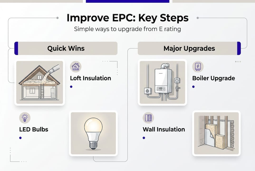 Infographic showing EPC improvement steps