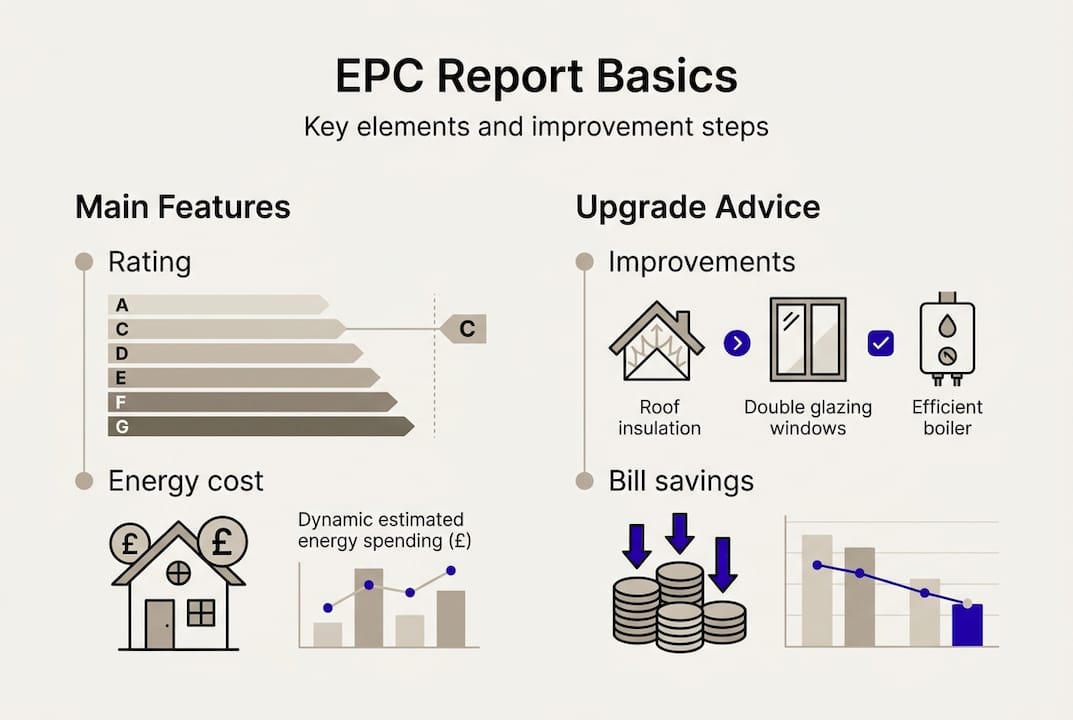 Infographic summarizing EPC report elements