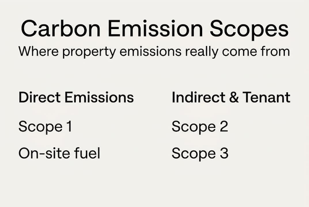 Infographic illustrating carbon emission scopes breakdown