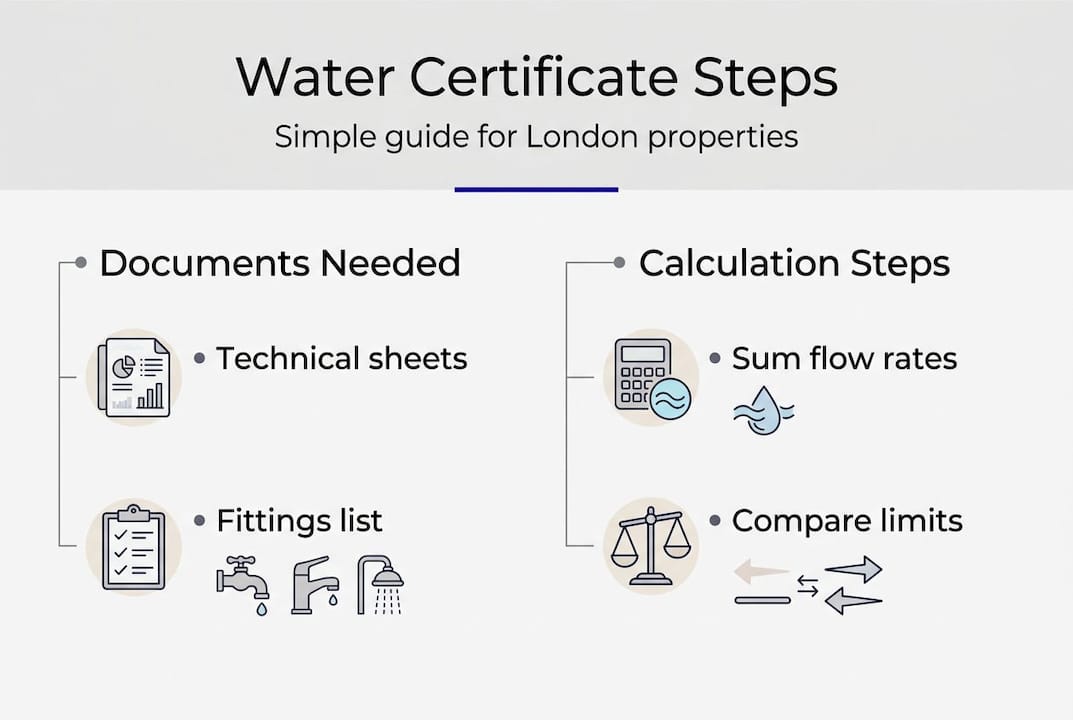 Infographic steps for London water certificate
