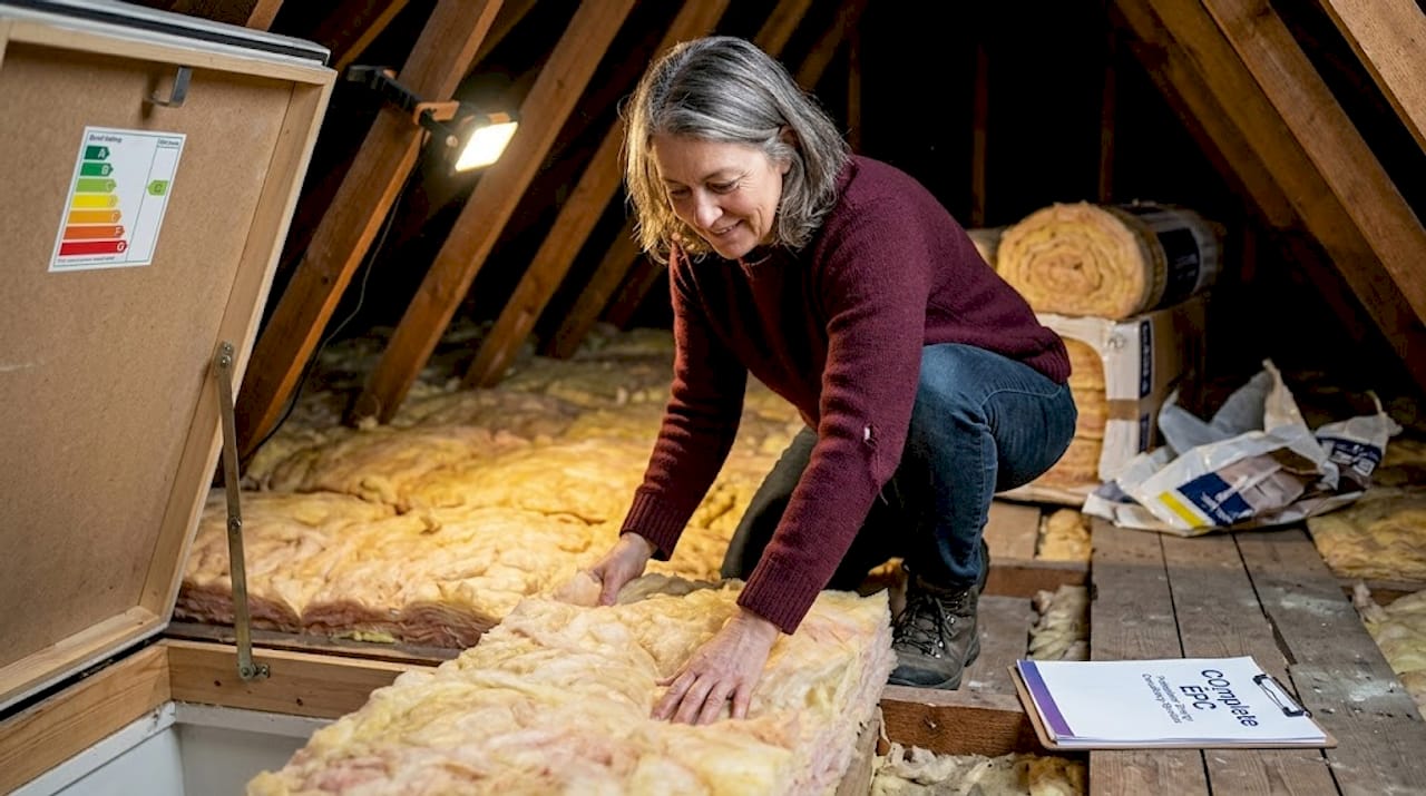 Landlord checks loft insulation upgrade