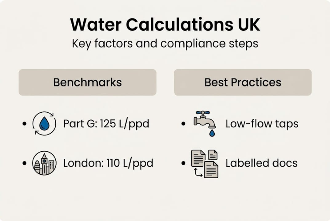 Infographic UK water calculation benchmarks and tips