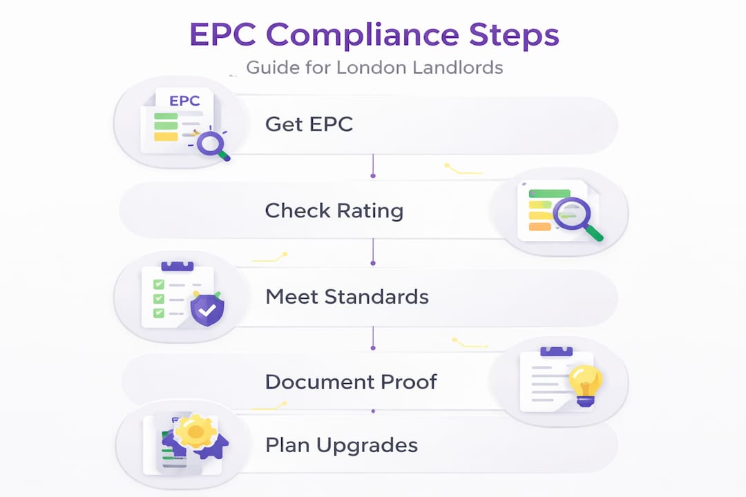 Infographic showing EPC compliance process steps