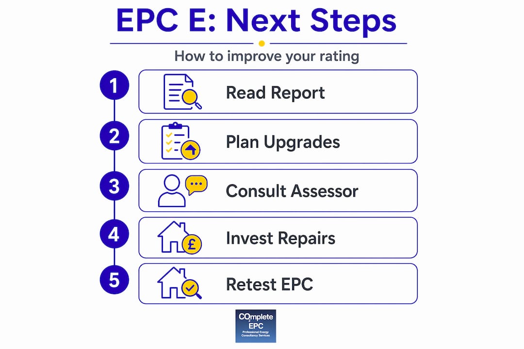 Infographic step-by-step EPC rating improvement
