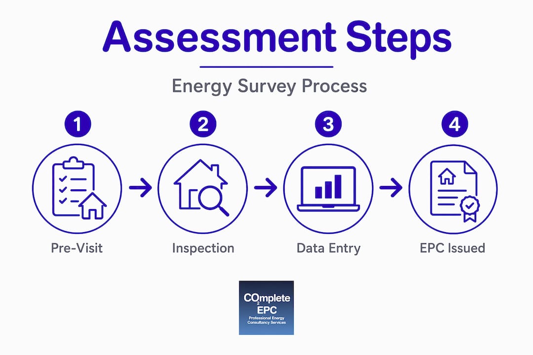 Infographic of home energy assessment steps